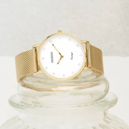 Oozoo Unisex Armbanduhr Vintage Series C20241 Analog Edelstahl gold UOC20241