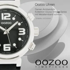 Oozoo Unisex Armbanduhr Vintage Series Analog Metall schwarz UOC4254A