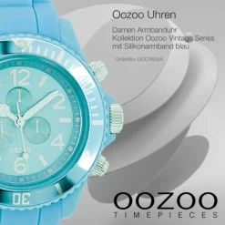 Oozoo Unisex Armbanduhr Vintage Series Analog Silikon blau UOC4834A