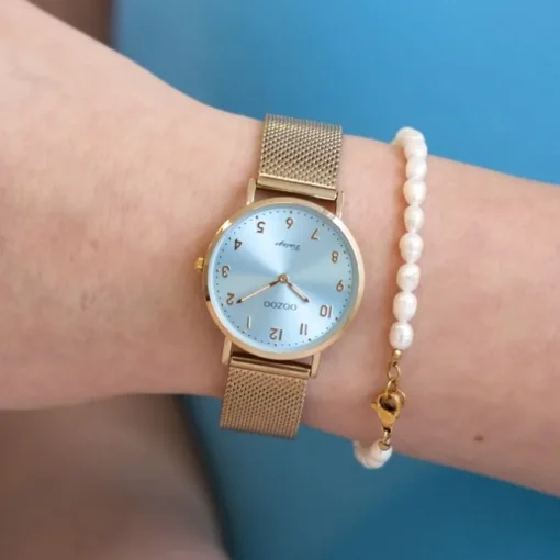 Oozoo Unisex Armbanduhr Vintage Series Analog Metall gold UOC20343