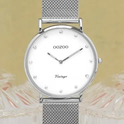 Oozoo Unisex Armbanduhr Vintage Series C20235 Analog Edelstahl silber UOC20235