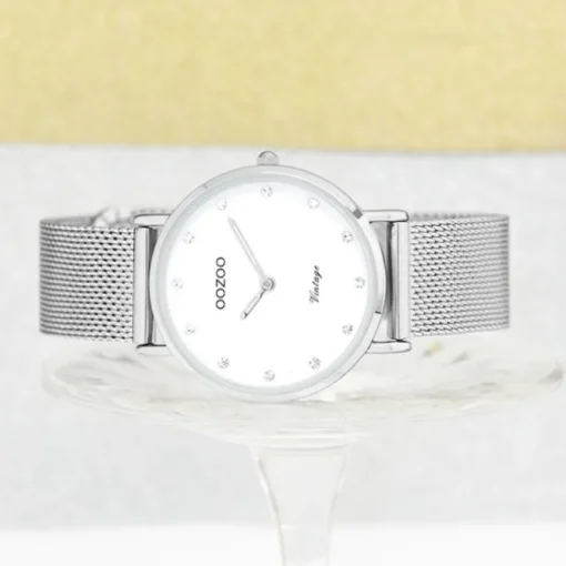 Oozoo Unisex Armbanduhr Vintage Series C20240 Analog Edelstahl silber UOC20240