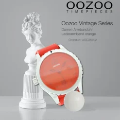 Oozoo Unisex Armbanduhr Vintage Series Analog Kautschuk orange UOC3670A