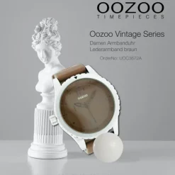 Oozoo Unisex Armbanduhr Vintage Series Analog Leder braun UOC3672A