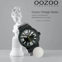 Oozoo Unisex Armbanduhr Vintage Series Analog Metall schwarz UOC3684A