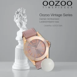 Oozoo Unisex Armbanduhr Vintage Series Analog Leder rose UOC5738A