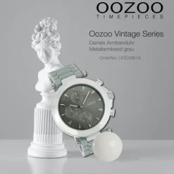 Oozoo Unisex Armbanduhr Vintage Series Analog Kunststoff grau UOC3861A