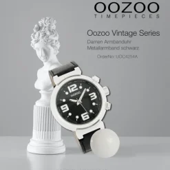 Oozoo Unisex Armbanduhr Vintage Series Analog Metall schwarz UOC4254A