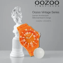 Oozoo Unisex Armbanduhr Vintage Series Analog Silikon orange UOC4287A