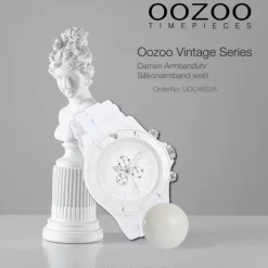 Oozoo Unisex Armbanduhr Vintage Series Analog Silikon weiß UOC4832A