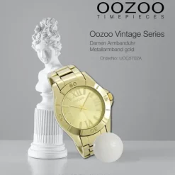 Oozoo Unisex Armbanduhr Vintage Series Analog Metall gold UOC5702A