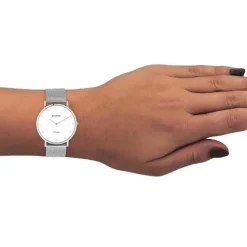Oozoo Unisex Armbanduhr Vintage Series C20235 Analog Edelstahl silber UOC20235