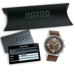 Oozoo Unisex Armbanduhr Vintage Series Analog Leder braun UOC3132A