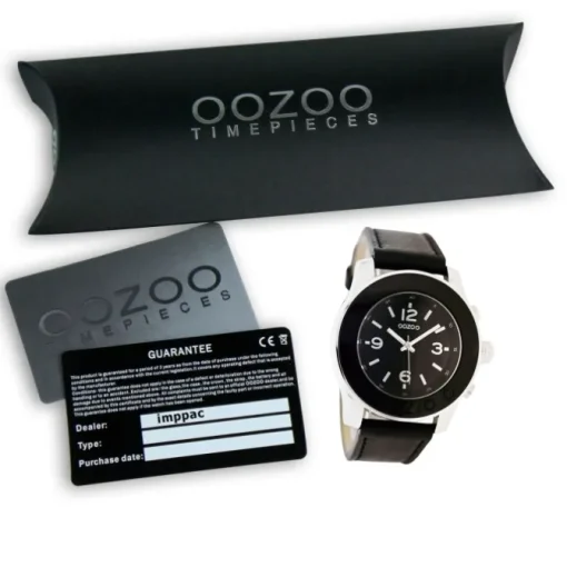 Oozoo Unisex Armbanduhr Vintage Series Analog Leder schwarz UOC4569A