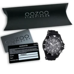 Oozoo Unisex Armbanduhr Vintage Series Analog Silikon schwarz UOC4829A