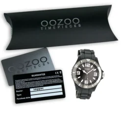 Oozoo Unisex Armbanduhr Vintage Series Analog Silikon dunkelgrau UOC4173A