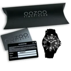 Oozoo Unisex Armbanduhr Vintage Series Analog Silikon schwarz UOC4174A