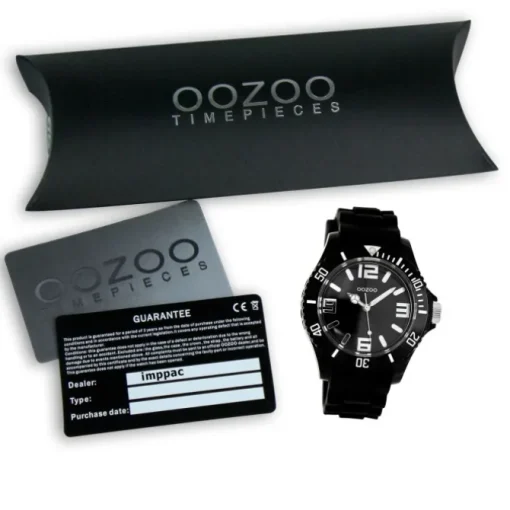 Oozoo Unisex Armbanduhr Vintage Series Analog Silikon schwarz UOC4174A