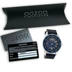 Oozoo Unisex Armbanduhr Vintage Series Analog Leder dunkelblau UOC4272A