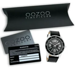 Oozoo Unisex Armbanduhr Vintage Series Analog Leder schwarz UOC4274A