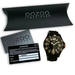 Oozoo Unisex Armbanduhr Vintage Series Analog Silikon schwarz UOC4278A