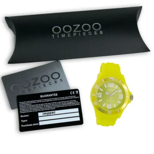 Oozoo Unisex Armbanduhr Vintage Series Analog Silikon gelb UOC4288A