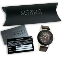Oozoo Unisex Armbanduhr Vintage Series Analog Silikon dunkelbraun UOC5016A