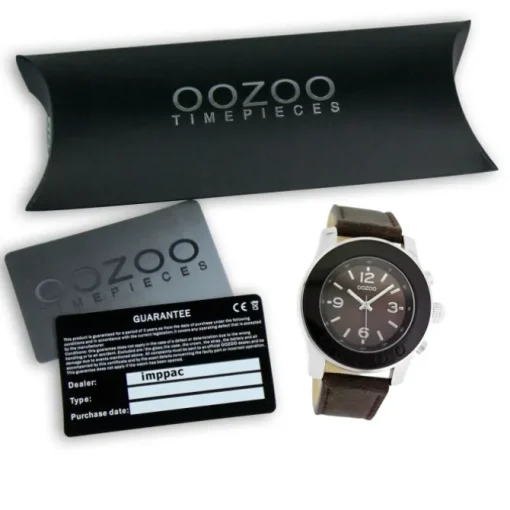 Oozoo Unisex Armbanduhr Vintage Series Analog Silikon dunkelbraun UOC5016A