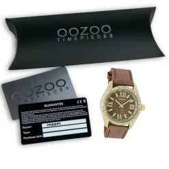 Oozoo Unisex Armbanduhr Vintage Series Analog Leder braun UOC5733A