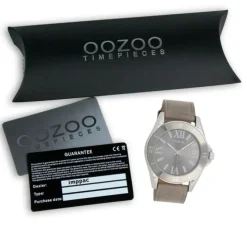 Oozoo Unisex Armbanduhr Vintage Series Analog Leder taupe hellbraun UOC5737A