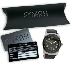 Oozoo Unisex Armbanduhr Vintage Series Analog Metall schwarz UOC3734A
