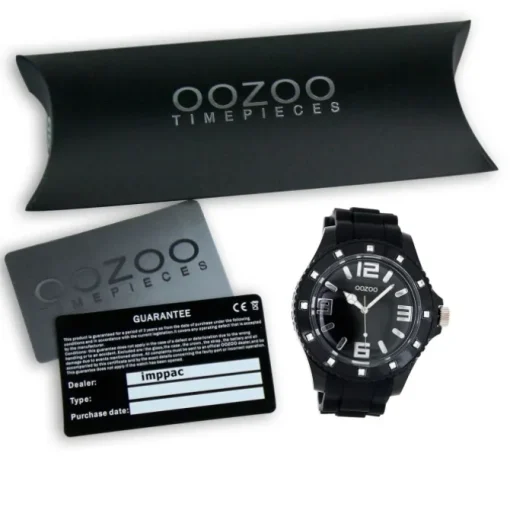 Oozoo Unisex Armbanduhr Vintage Series Analog Silikon schwarz UOC4340A