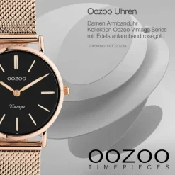 Oozoo Unisex Armbanduhr Vintage Series C20234 Analog Edelstahl roségold UOC20234