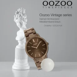 Oozoo Unisex Armbanduhr Vintage Series Analog Metall braun UOC20106