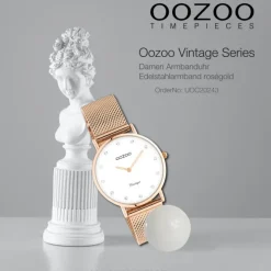 Oozoo Unisex Armbanduhr Vintage Series C20243 Analog Edelstahl roségold UOC20243
