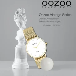 Oozoo Unisex Armbanduhr Vintage Series C20241 Analog Edelstahl gold UOC20241