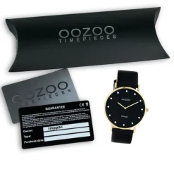 Oozoo Unisex Armbanduhr Vintage Series C20248 Analog Leder schwarz UOC20248