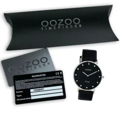 Oozoo Unisex Armbanduhr Vintage Series C20247 Analog Leder schwarz UOC20247