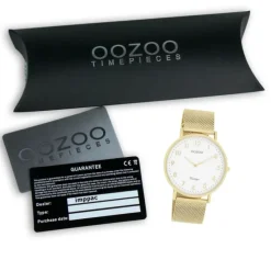 Oozoo Unisex Armbanduhr Vintage Series Analog Metall gold UOC20342