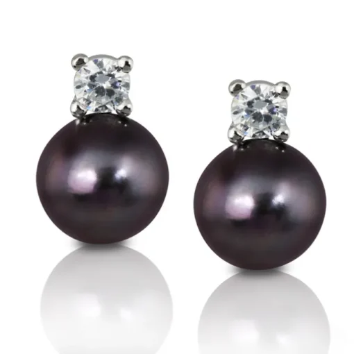 PartyPearl Schmuck Set Perlenohrstecker mit Verpackung Damen 925 Silber PPO013S8