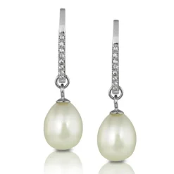 PartyPearl Schmuck Set Perlenohrhänger mit Verpackung Damen 925 Silber PPO015W8