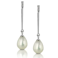 PartyPearl Schmuck Set Perlenohrstecker mit Verpackung Damen 925 Silber PPO012W8