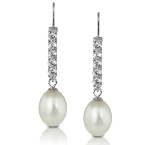PartyPearl Schmuck Set Perlenohrhänger mit Verpackung Damen 925 Silber PPO010W8