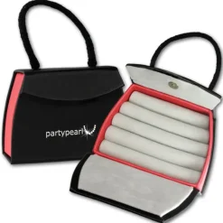 PartyPearl Schmuck-Tasche Armband, Ketten Schmuckschachtel 110x80mm VE261