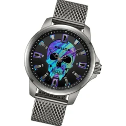 Police Herrenuhr Edelstahl grau Police Mensor Armbanduhr UPOG0022202