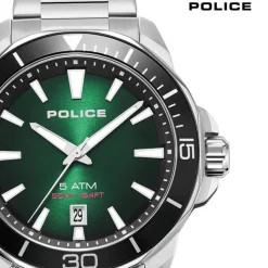 Police Herrenuhr Edelstahl silber Police Thornton Armbanduhr UPOH0021401