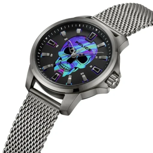 Police Herrenuhr Edelstahl grau Police Mensor Armbanduhr UPOG0022202