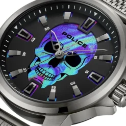 Police Herrenuhr Edelstahl grau Police Mensor Armbanduhr UPOG0022202