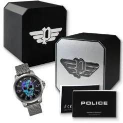 Police Herrenuhr Edelstahl grau Police Mensor Armbanduhr UPOG0022202