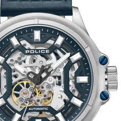 Police Herrenuhr Leder blau Police Luang Armbanduhr UPOE1601803